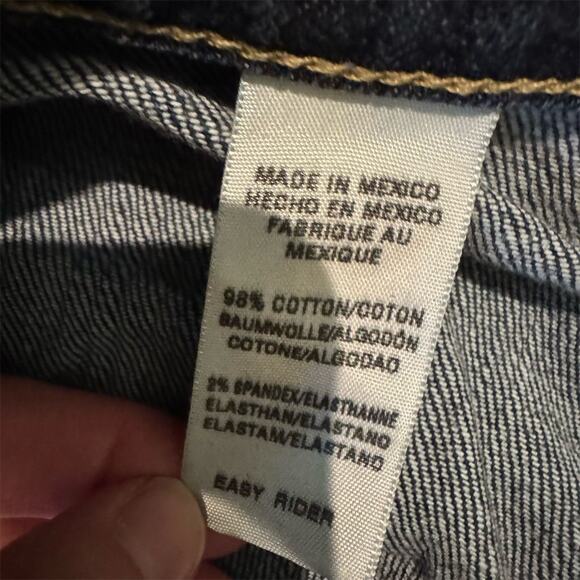 Lucky Brand Easy Rider Jeans 8/29 Dark Wash Straight Leg Western Cowgirl FLAWS - Picture 10 of 15